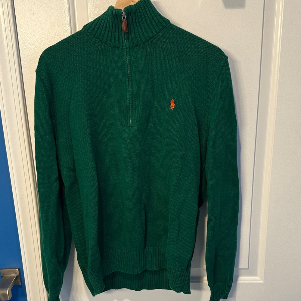 Ralph Lauren Men's Quarter-zip Sweater in Green